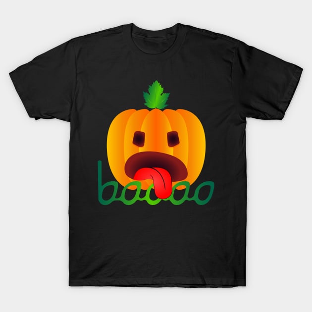 Boo pumpkin halloween T-Shirt by Salma Ismail